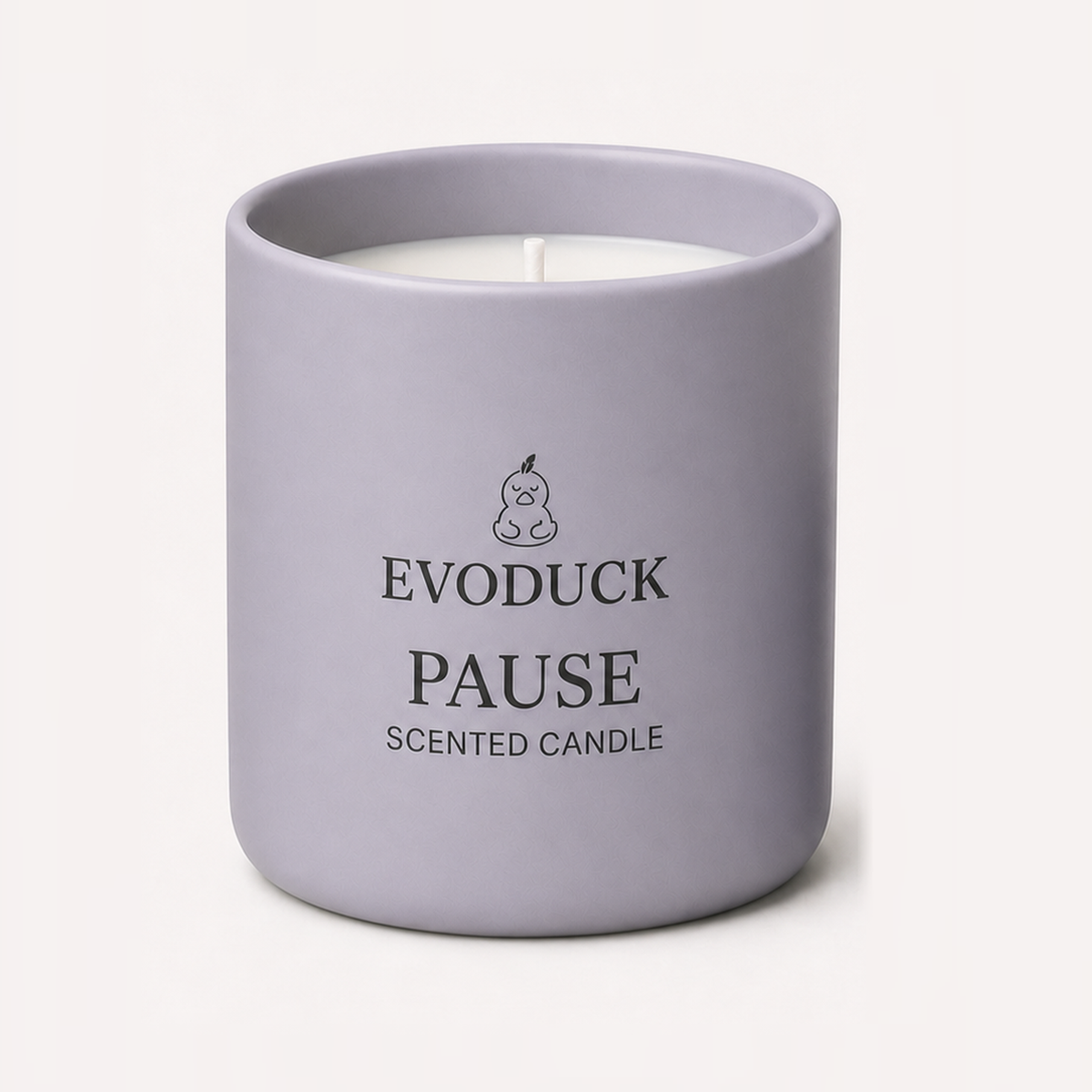 EVODUCK PAUSE Scented Candle, AI Product Visual