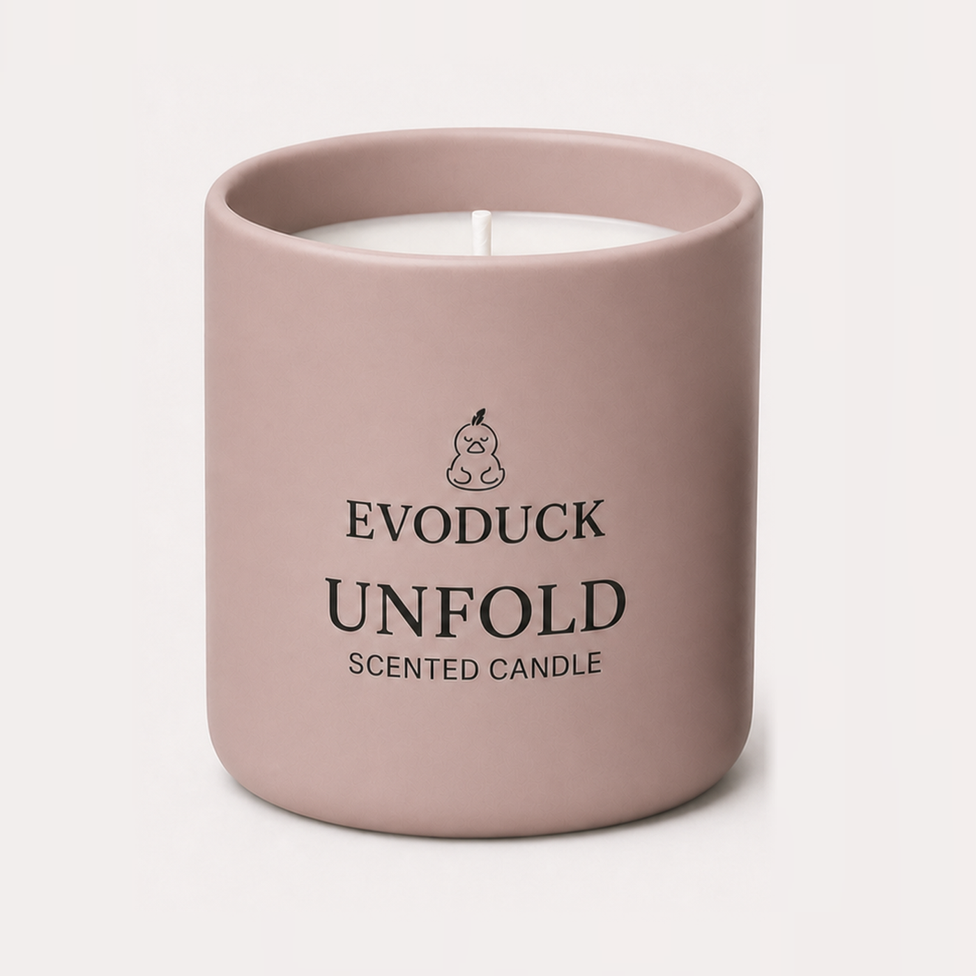 EVODUCK UNFOLD Scented Candle, AI Product Visual