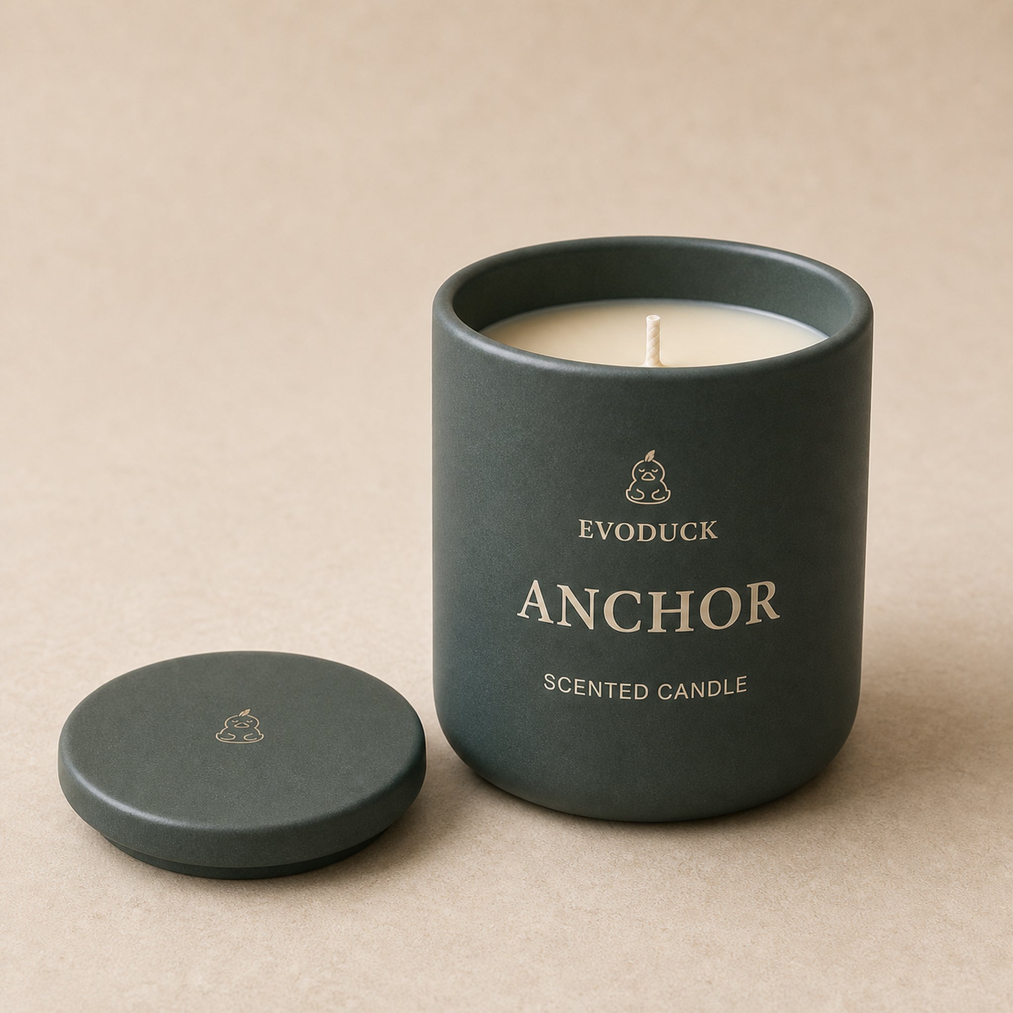 EVODUCK Anchor scented candle 01 hero square product image.
