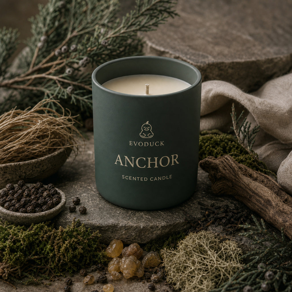 EVODUCK Anchor scented candle 06 scent texture product image.