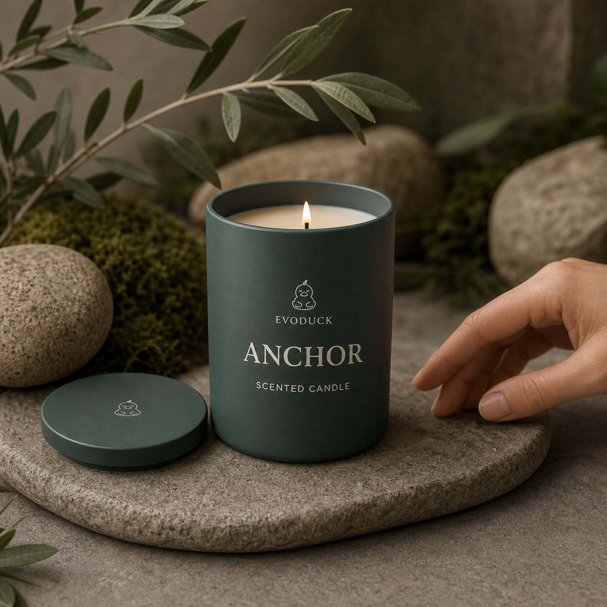 EVODUCK Anchor scented candle 07 safety scale product image.