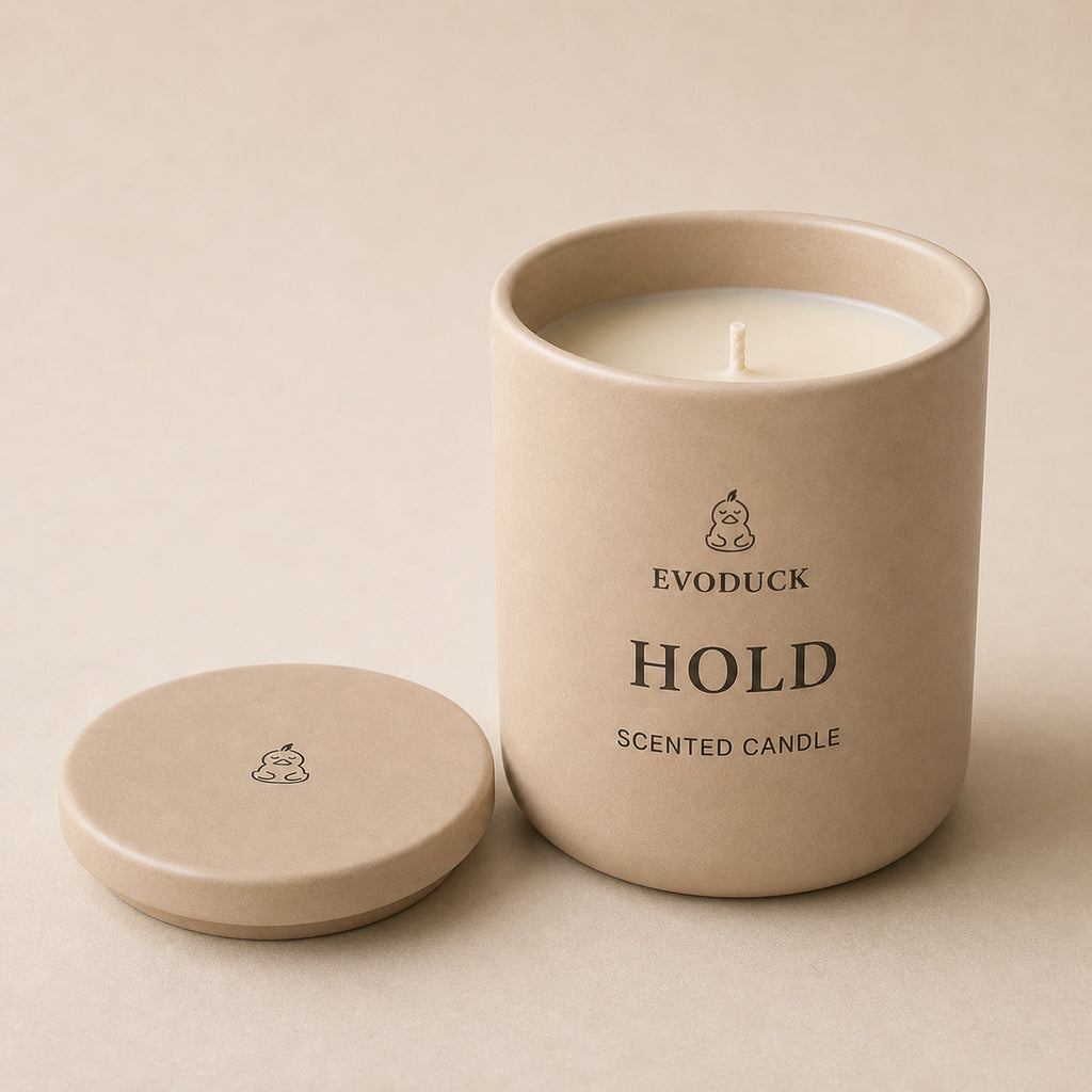 EVODUCK Hold scented candle 01 hero square product image.