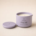 EVODUCK Pause massage oil candle 01 hero square product image.