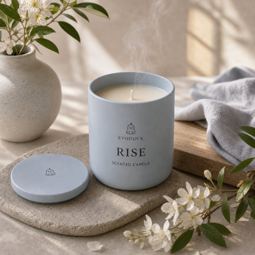 EVODUCK Rise scented candle 06 scent texture product image.