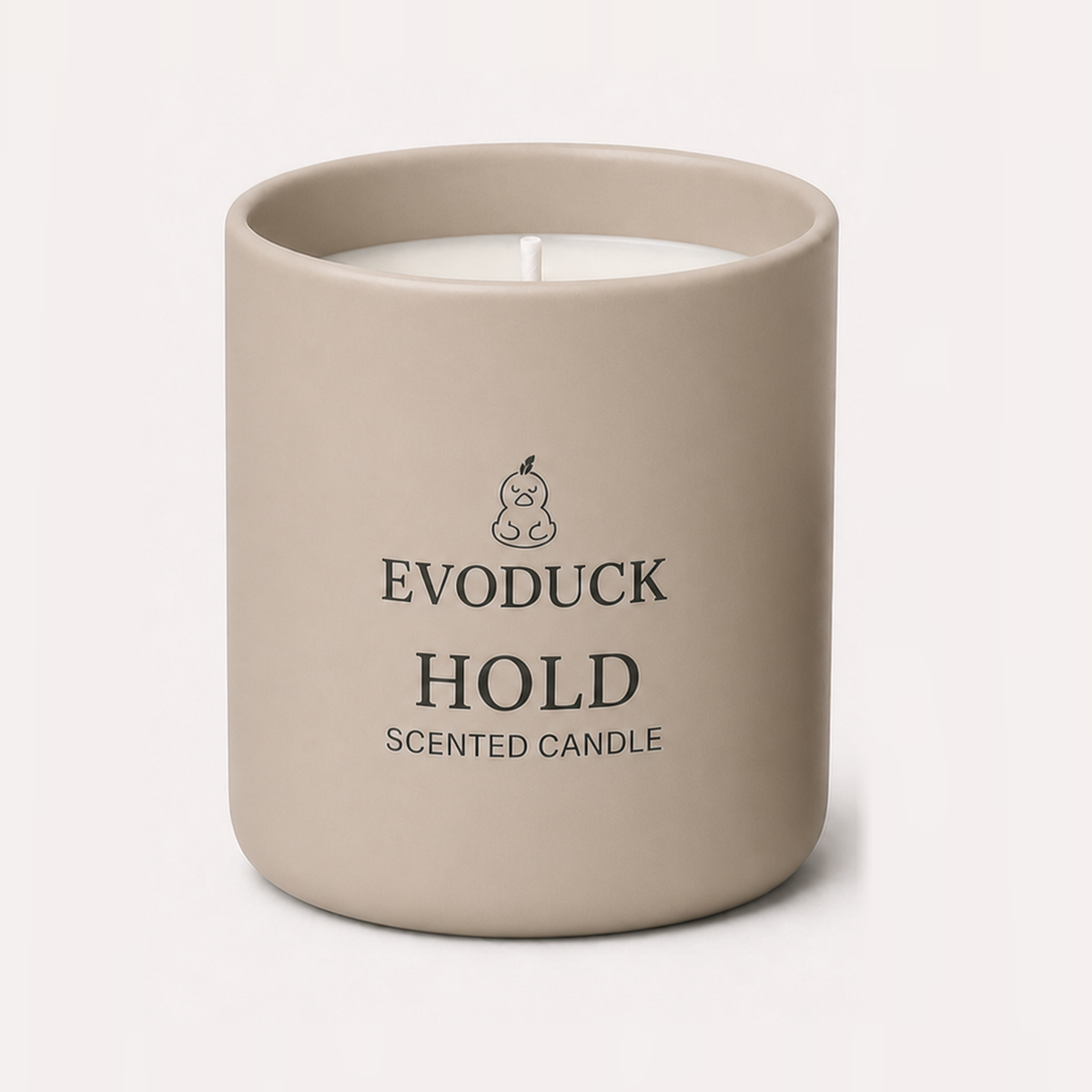 EVODUCK HOLD Scented Candle, AI Product Visual