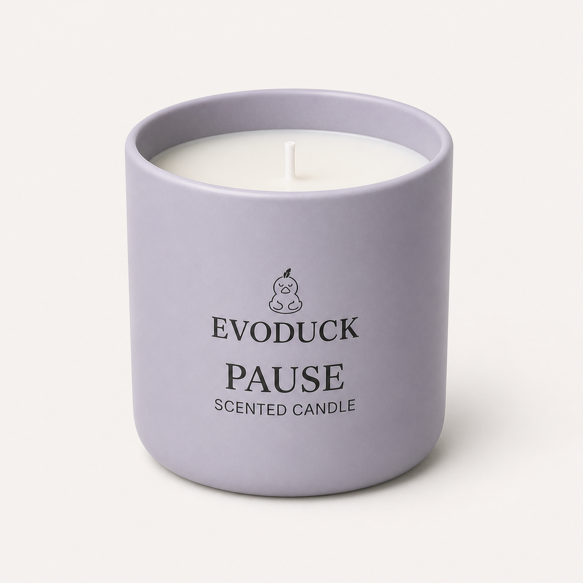 EVODUCK PAUSE Scented Candle, 45-degree AI Product Visual