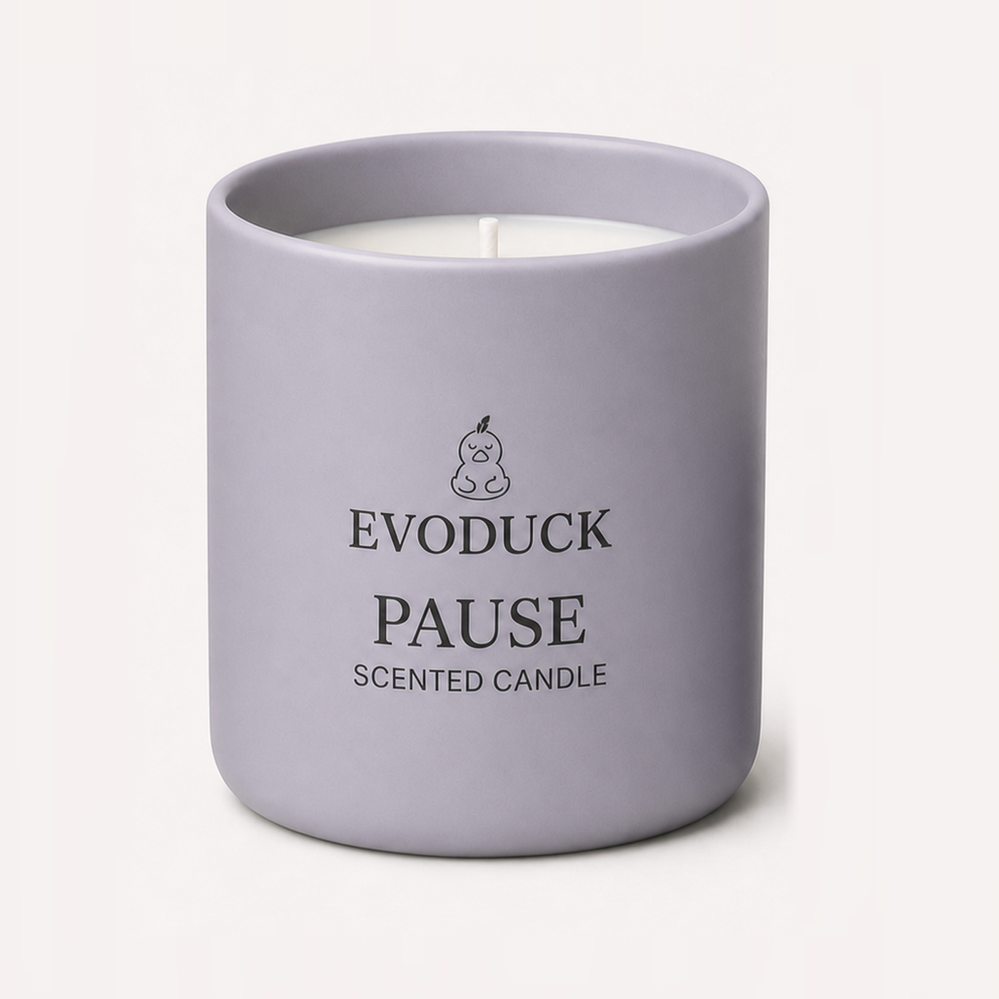EVODUCK PAUSE Scented Candle, AI Product Visual
