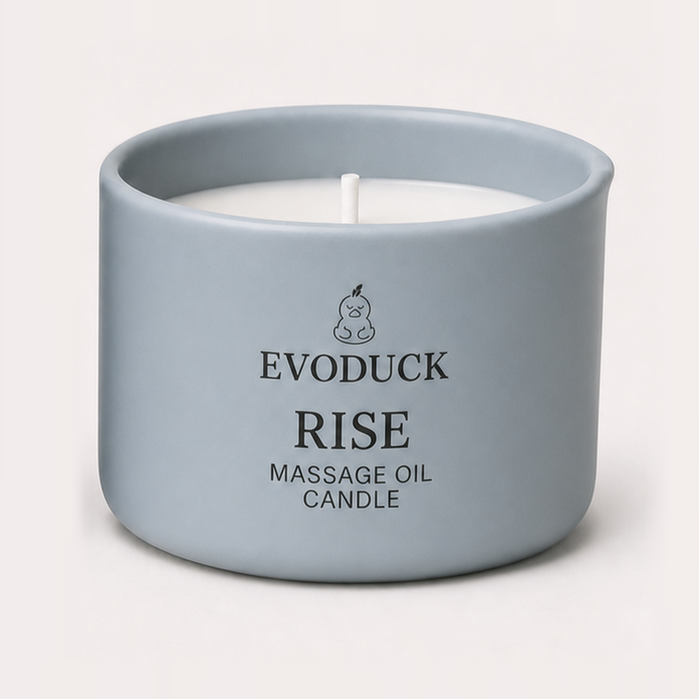 EVODUCK RISE Massage Oil Candle, AI Product Visual