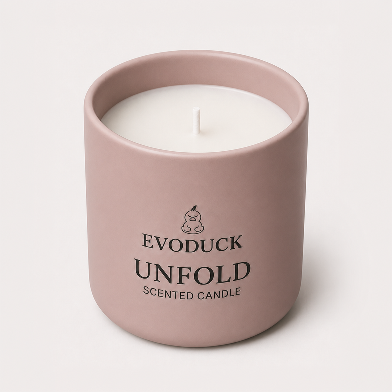 EVODUCK UNFOLD Scented Candle, 45-degree AI Product Visual