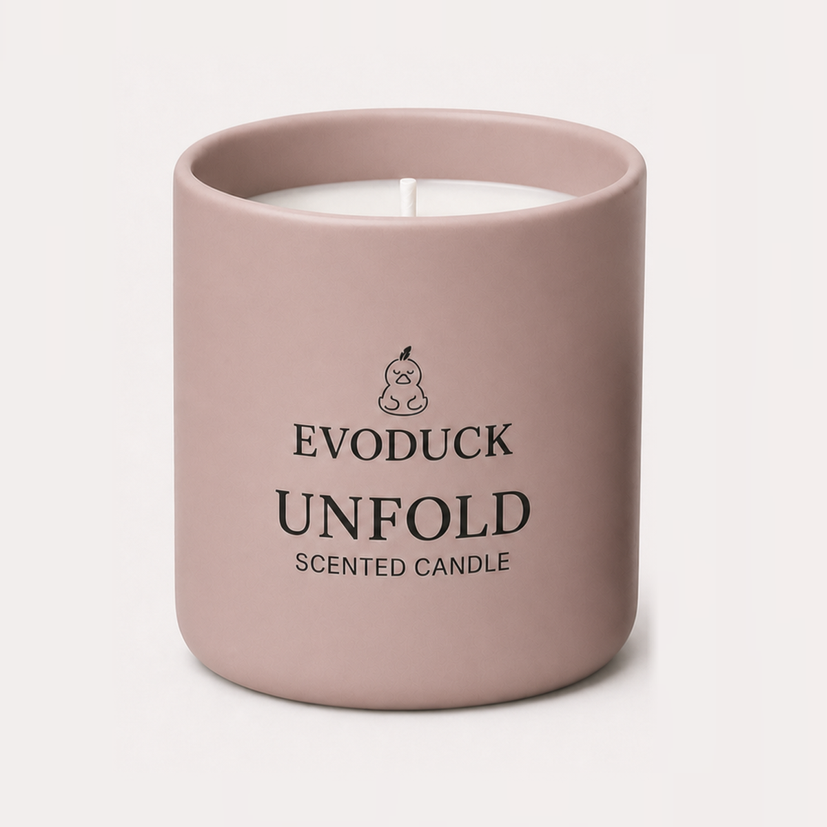 EVODUCK UNFOLD Scented Candle, AI Product Visual