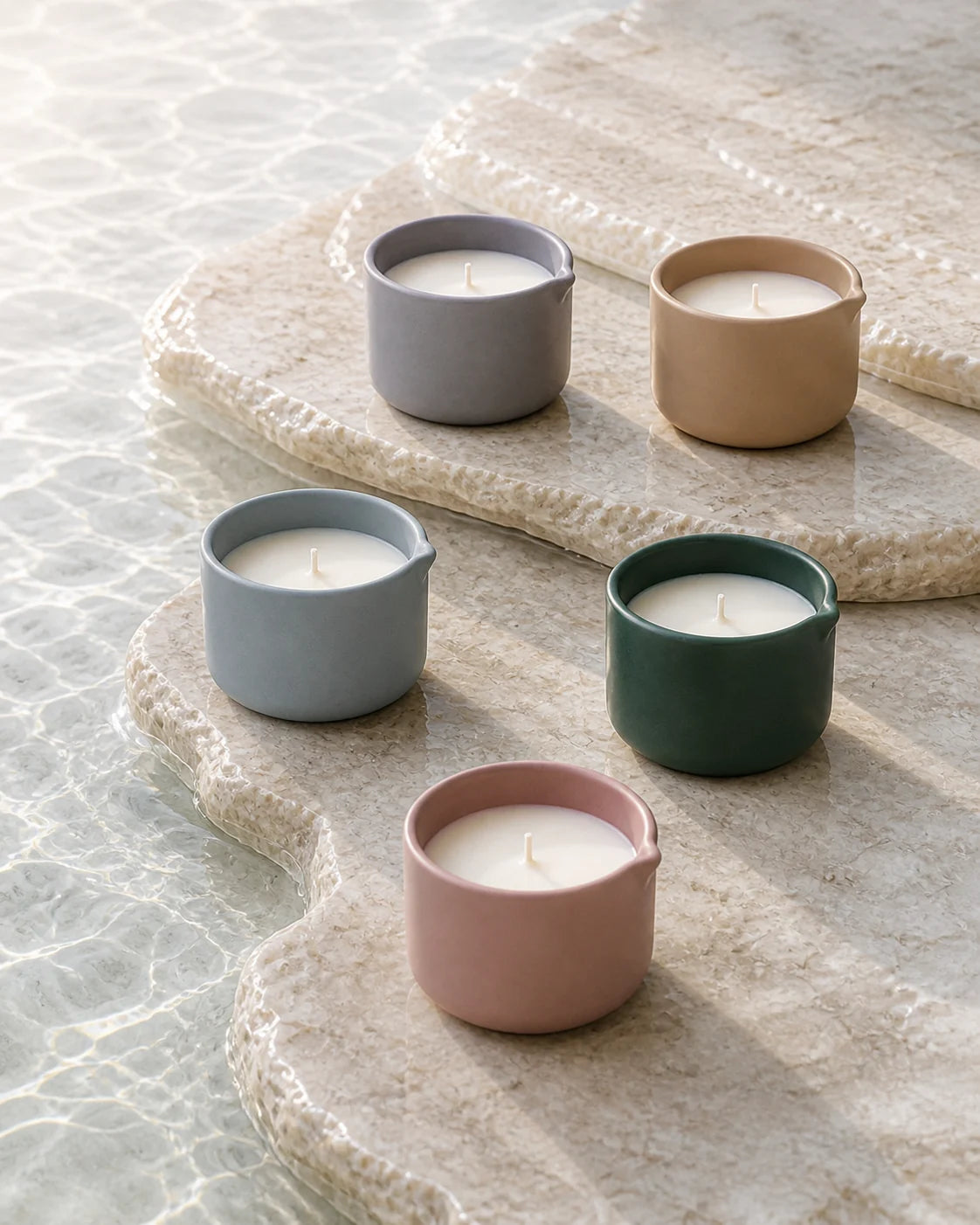 AI Product Visual / 产品效果图: Massage Oil Candles for the body