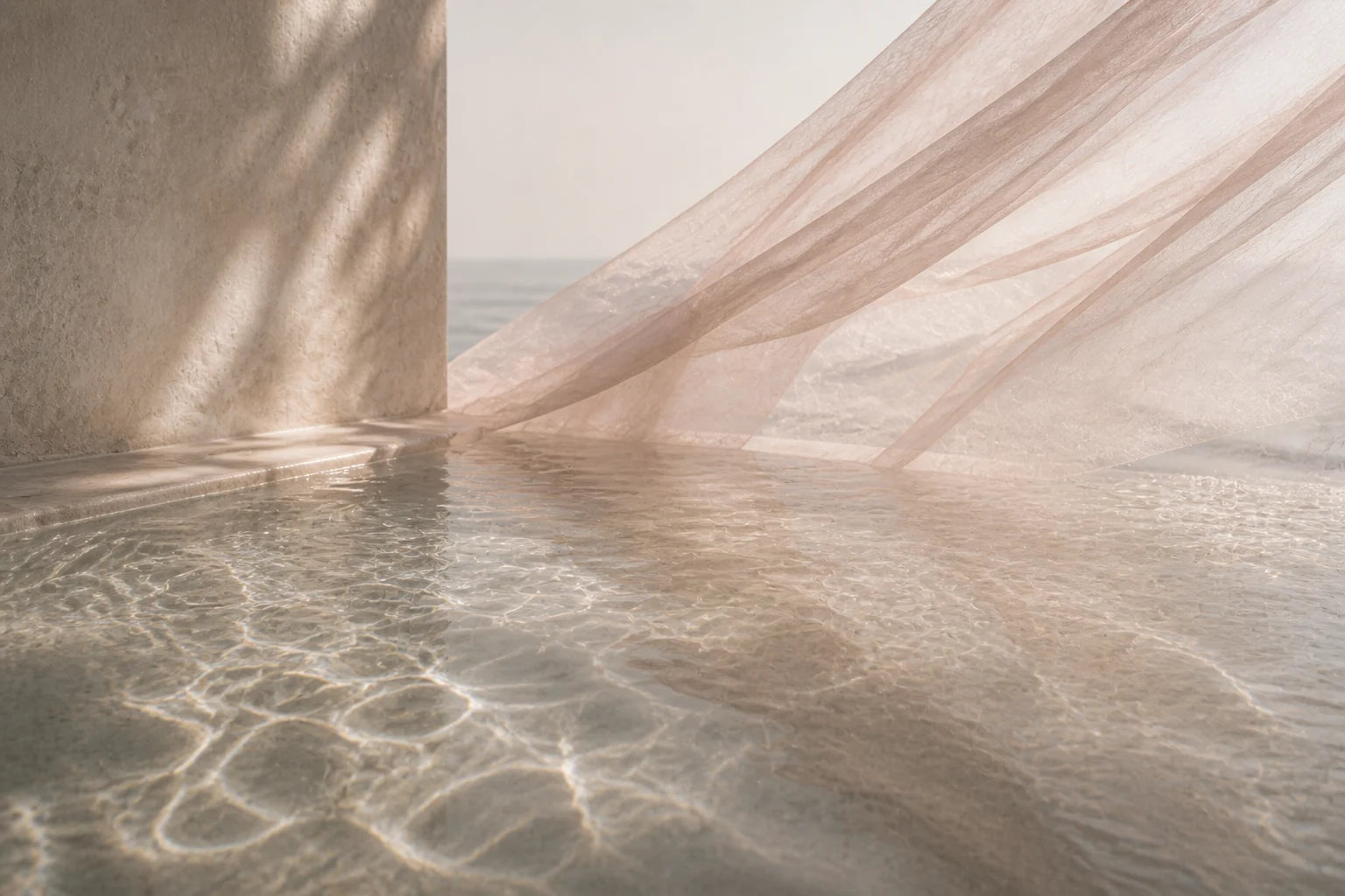 AI editorial visual: material world for UNFOLD